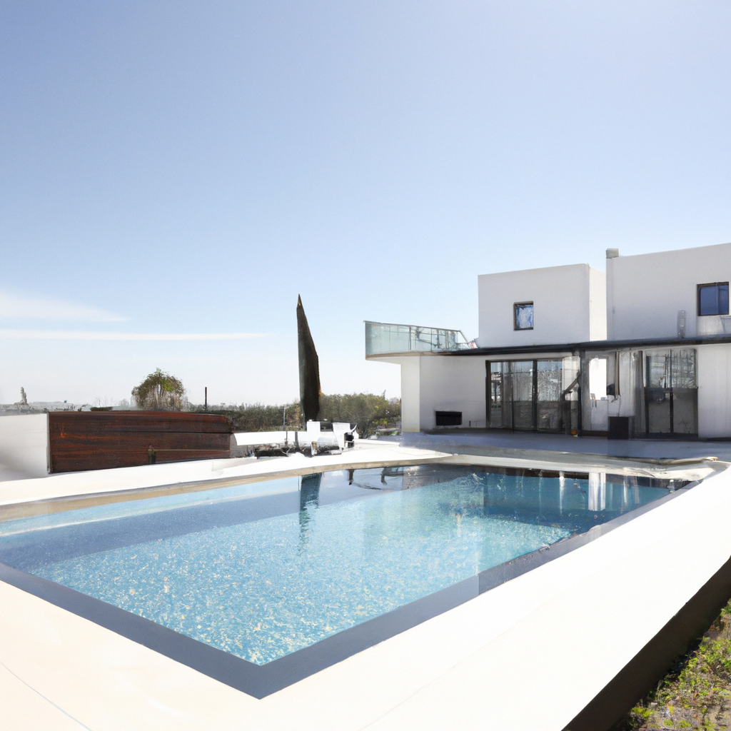 Casa moderna com piscina infinitiva na praia