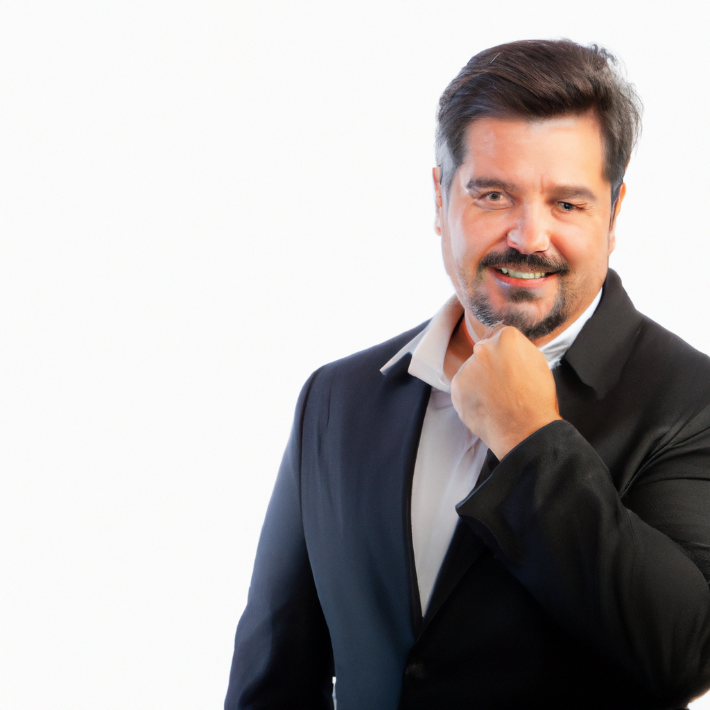 Homem executivo sorridente em traje formal
